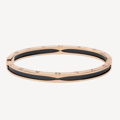 [LORA]ZERO 1 PINK GOLD WITH BLACK CERAMIC BRACELET