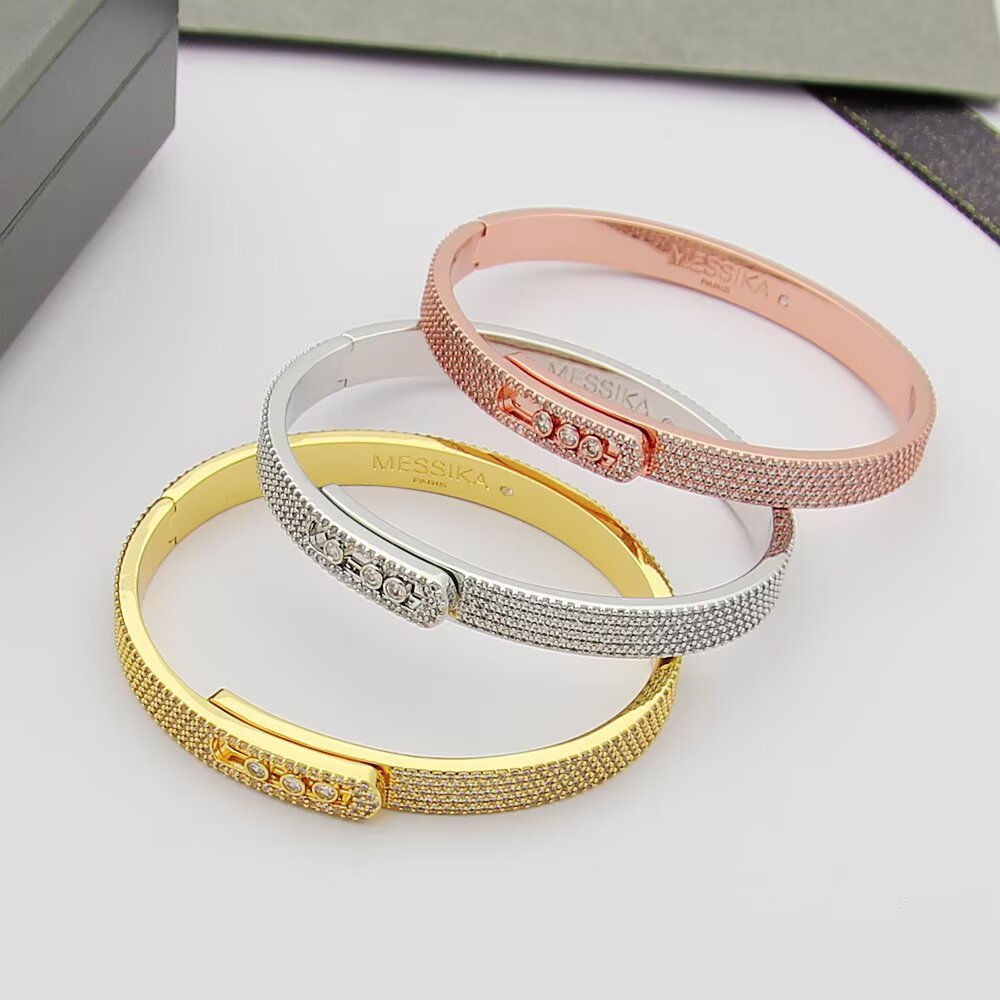 [LORA] Move Noa Full Pavé Diamond Bangle Bracelet