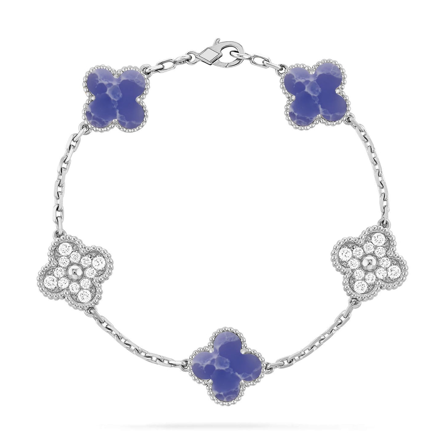 [Lora]CLOVER 5 MOTIF BLUE VEINS BRACELET COLLECTION