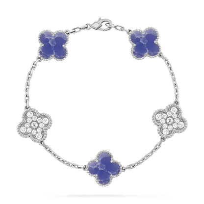 [Lora]CLOVER 5 MOTIF BLUE VEINS BRACELET COLLECTION
