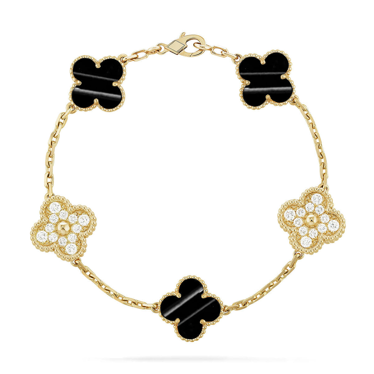 [Lora] CLOVER 5 MOTIF PULSAR STONE BRACELET COLLECTION
