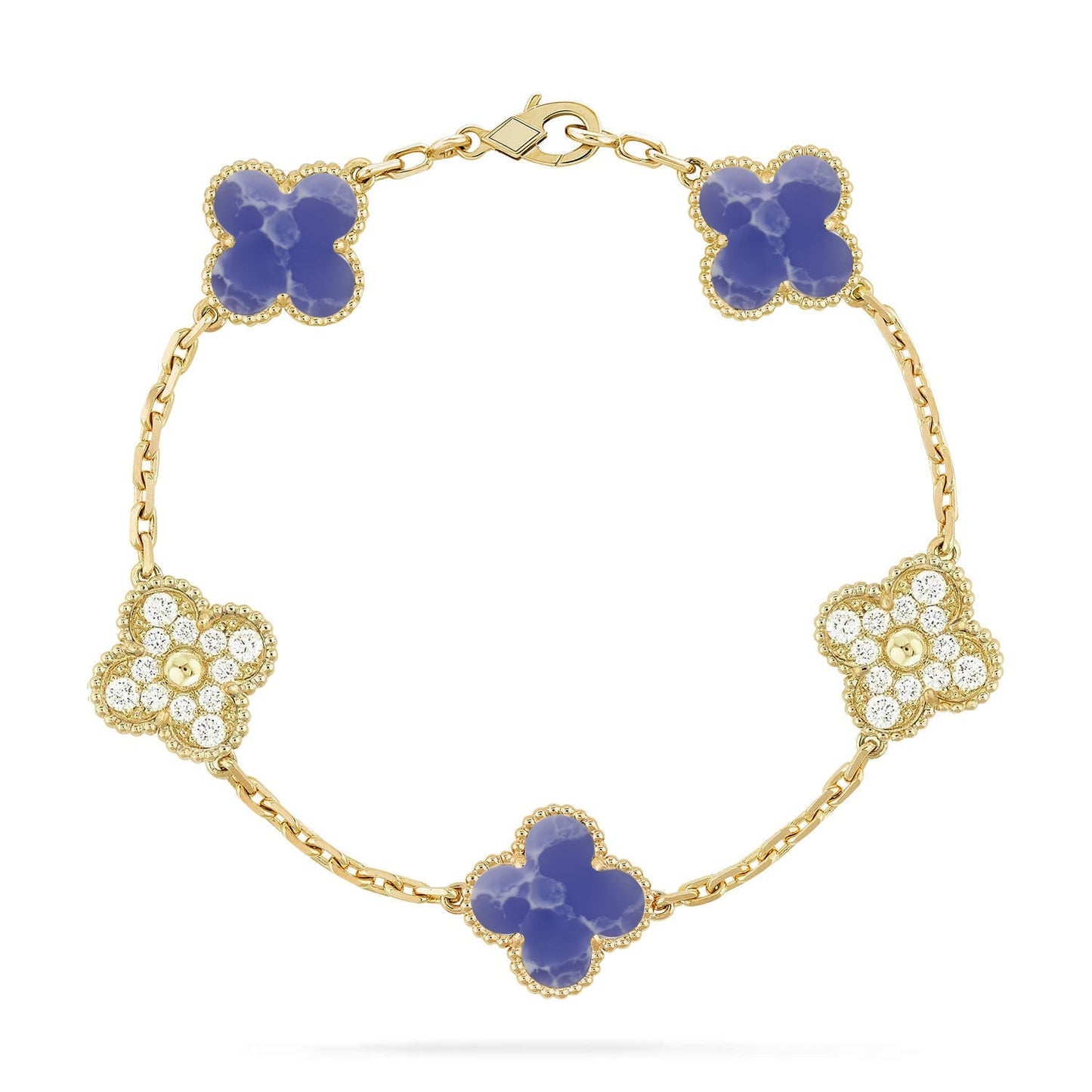 [Lora]CLOVER 5 MOTIF BLUE VEINS BRACELET COLLECTION