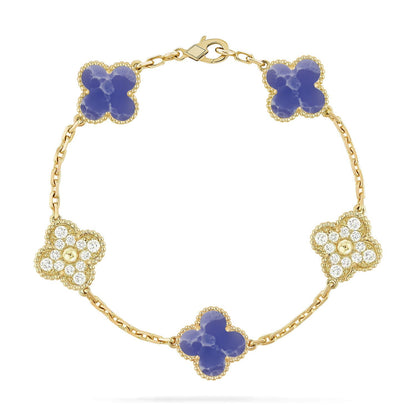 [Lora]CLOVER 5 MOTIF BLUE VEINS BRACELET COLLECTION