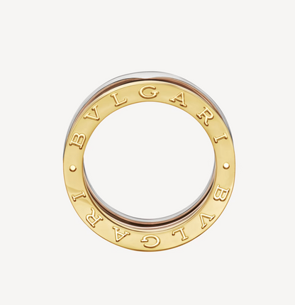 [LORA]ZERO 1 THREE-BAND ROSE WHITE AND YELLOW RING