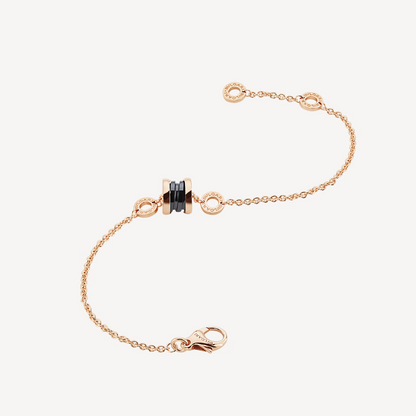 [LORA]ZERO 1 SOFT PINK GOLD AND BLACK CERAMIC BRACELET