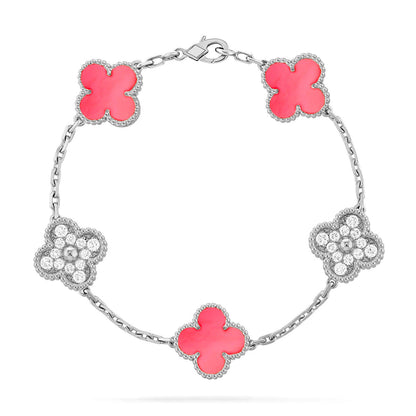 [Lora] CLOVER 5 MOTIFS  PINK MOP BRACELET COLLECTION