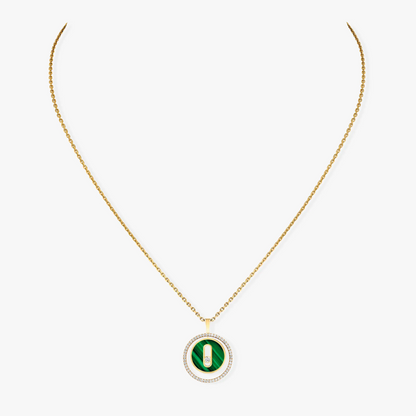 [LORA] LUCKY MOVE 1 DIAMOND MALACHITE GOLD DIAMOND NECKLACE
