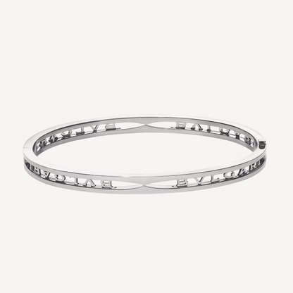 [LORA]ZERO 1 SPIRAL LOGO SILVER BRACELET