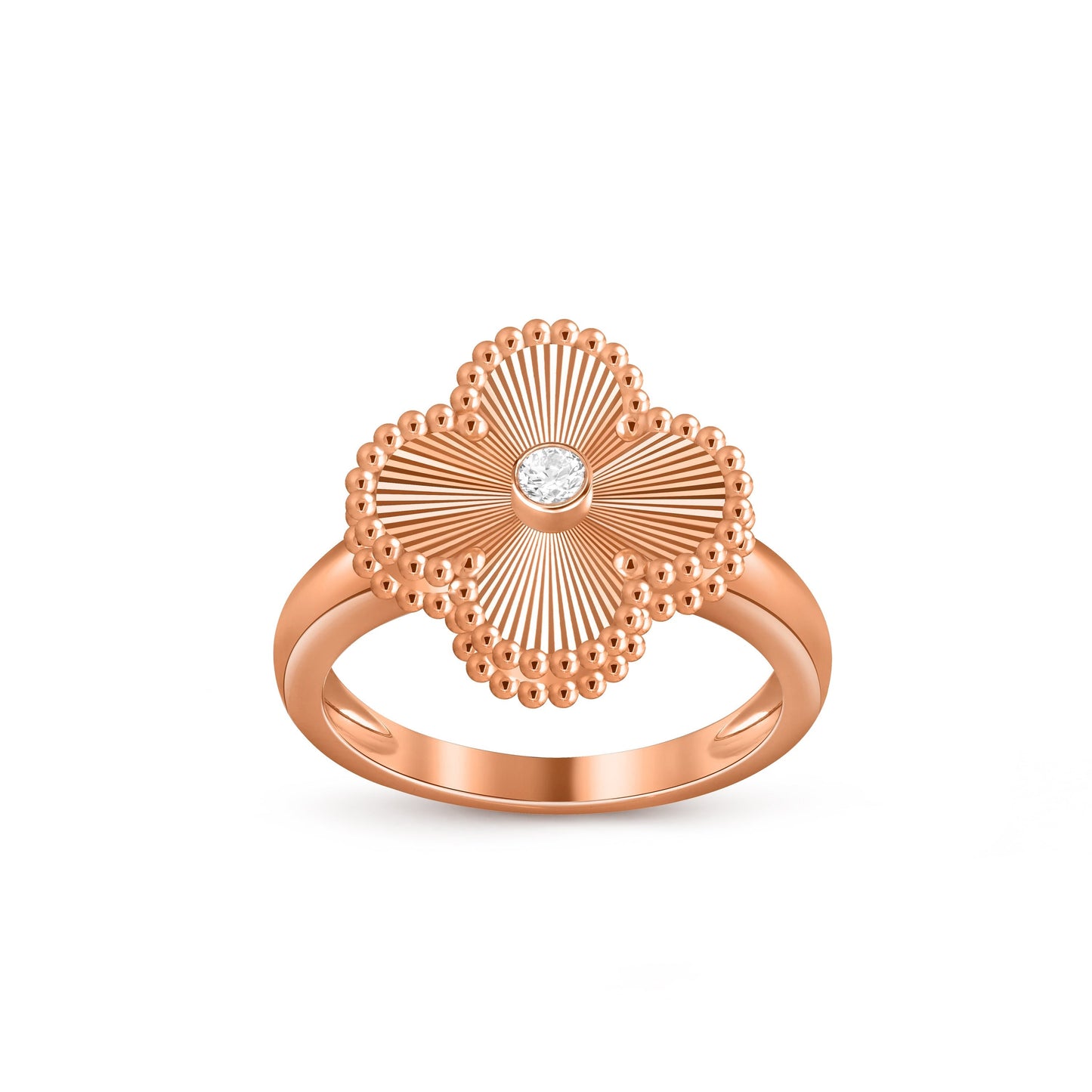 [Lora]CLOVER DIAMOND RING ROSE GOLD COLLECTION