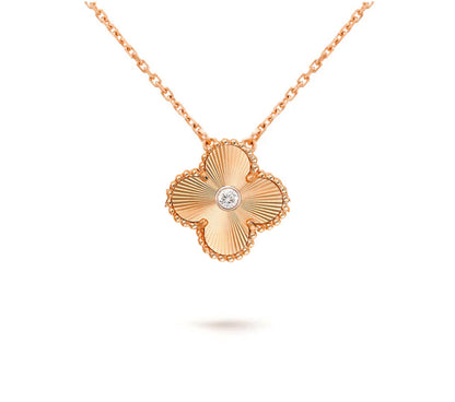 [Lora]CLOVER 15MM DIAMOND SINGLE FLOWER NECKLACE COLLECTION