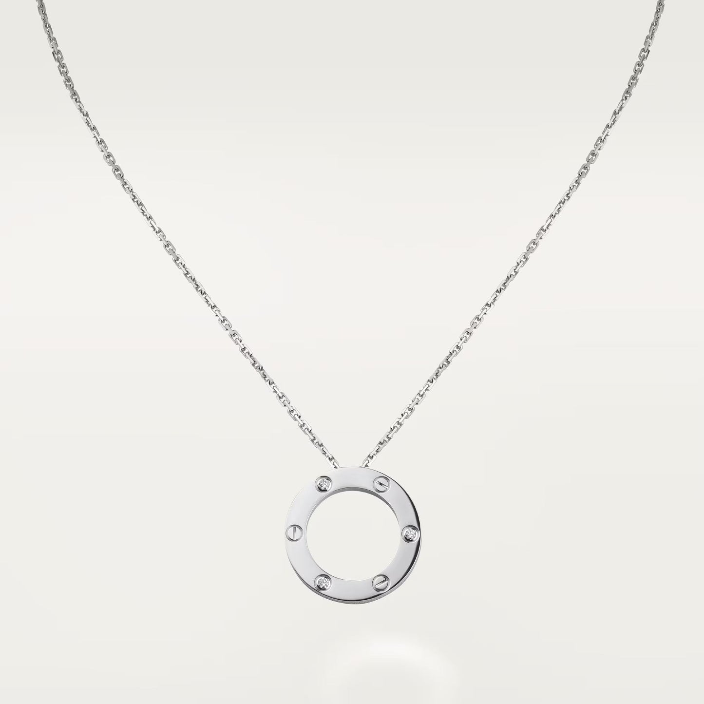 [LORA] LOVE NECKLACE 16MM 3 DIAMONDS
