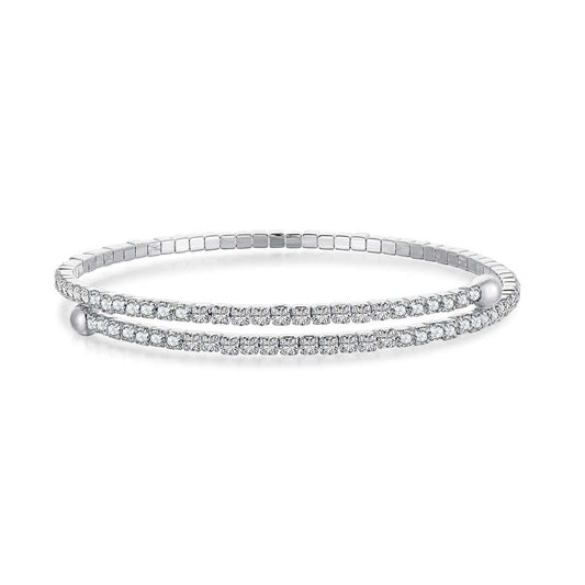 [LORA]Row of Diamonds Round Fashion Bracelet