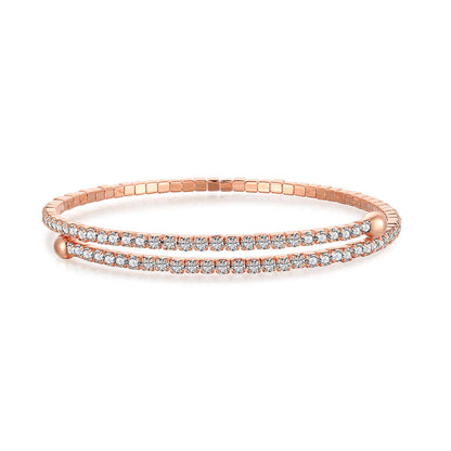 [LORA]Row of Diamonds Round Fashion Bracelet