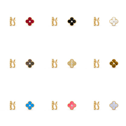 [Lora]CLOVER 15MM MOP DIAMOND EARRINGS COLLECTION
