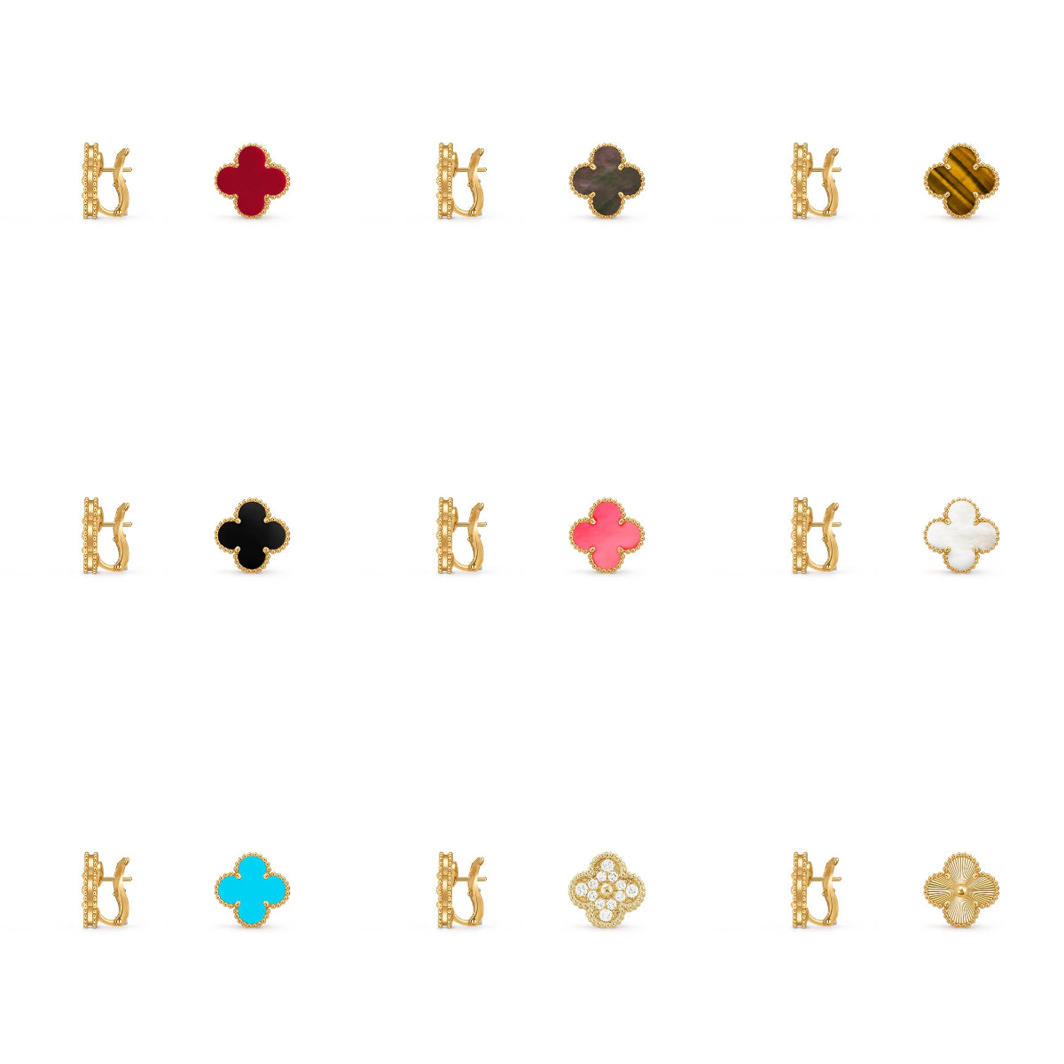 [Lora]CLOVER 15MM MOP EARRINGS COLLECTION