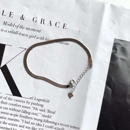 [LORA]Flat Snake Bone Chain Blade Necklace