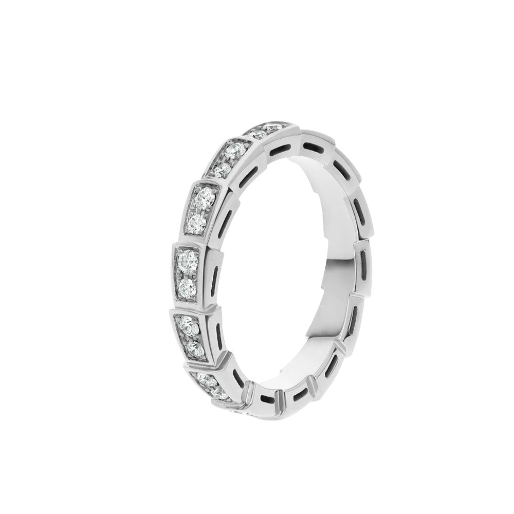 [LORA]SERPENTI RING SILVER DIAMOND PAVED 3MM