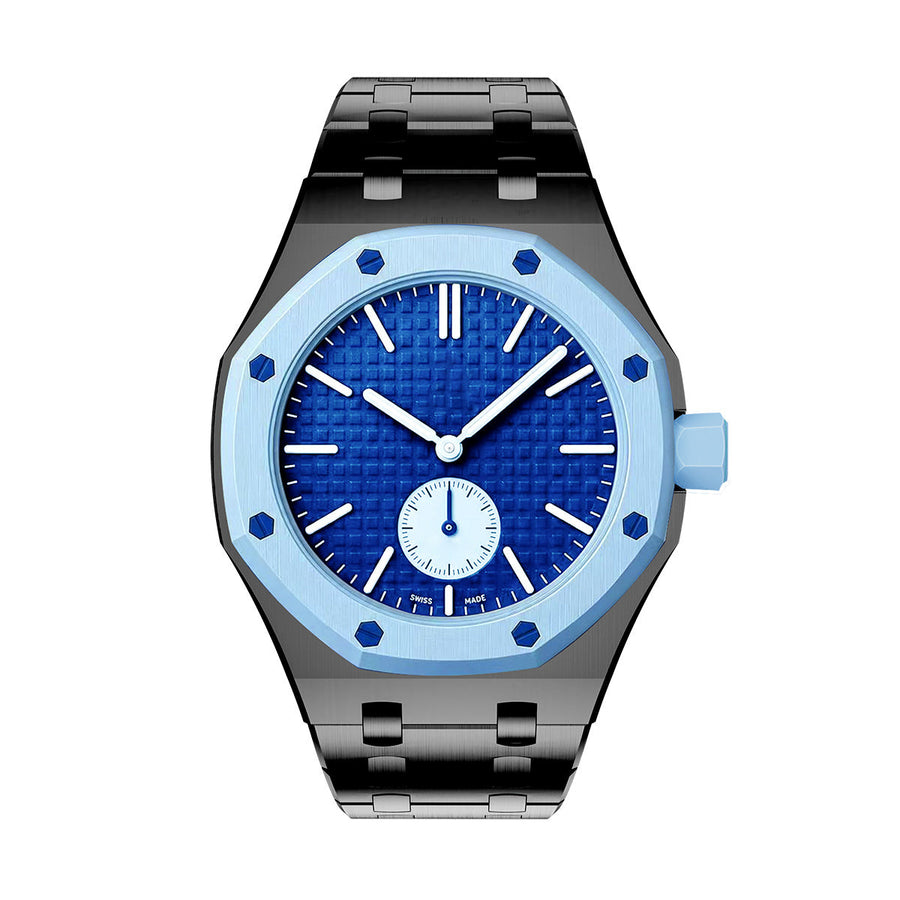 Oak Pop Exclusive Black Steel Strap