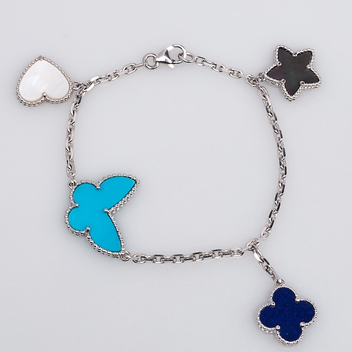 [Lora]LUCKY SPRING SILVER BRACELET 4 MOTIF