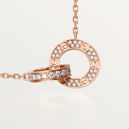 [LORA] LOVE  FULL DIAMOND PENDANT NECKLACE