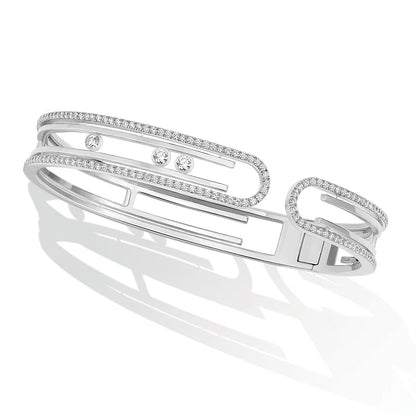 [LORA] MOVE 10TH PAVED DIAMOND BRACELET