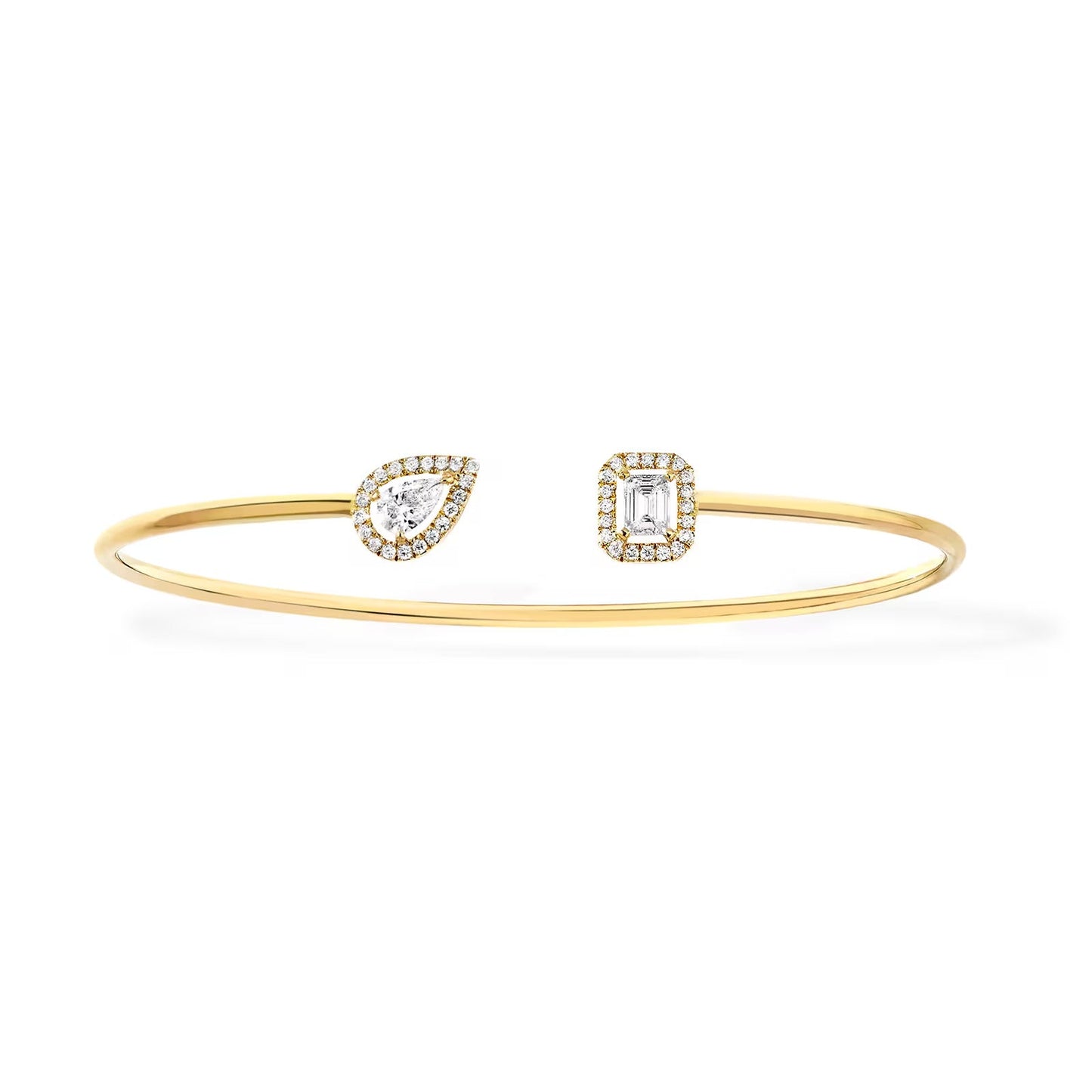 [LORA] JONC FLEX MY TWIN TOI & MOI SILVER DIAMOND BRACELET