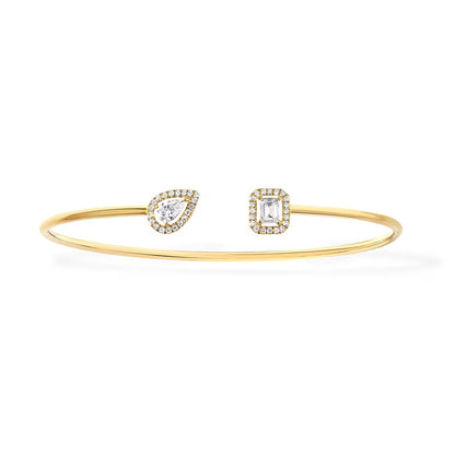 [LORA] JONC FLEX MY TWIN TOI & MOI SILVER DIAMOND BRACELET