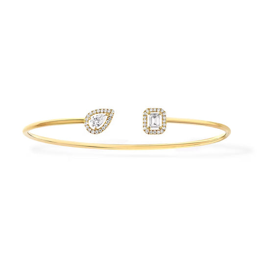 [LORA] JONC FLEX MY TWIN TOI & MOI SILVER DIAMOND BRACELET
