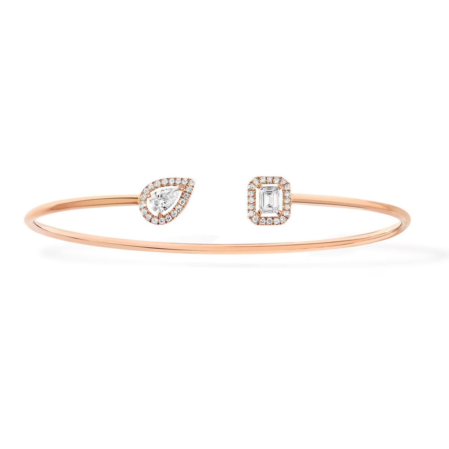 [LORA] JONC FLEX MY TWIN TOI & MOI SILVER DIAMOND BRACELET