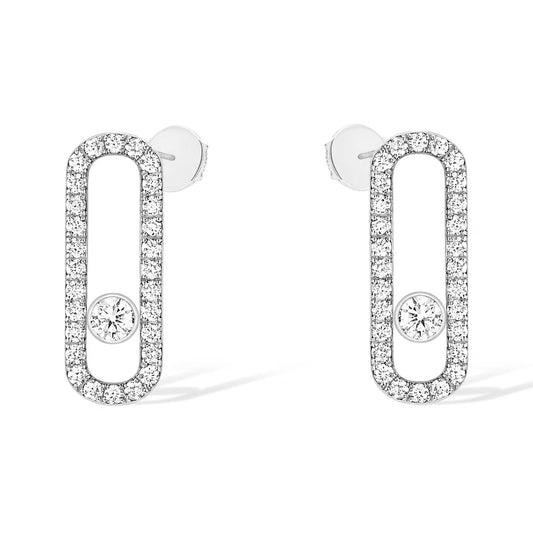 [LORA] MOVE UNO STUD DIAMOND PAVED EARRINGS