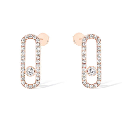 [LORA] MOVE UNO STUD DIAMOND PAVED EARRINGS