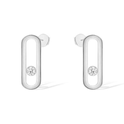 [LORA] MOVE UNO SMALL 1 DIAMOND EARRINGS
