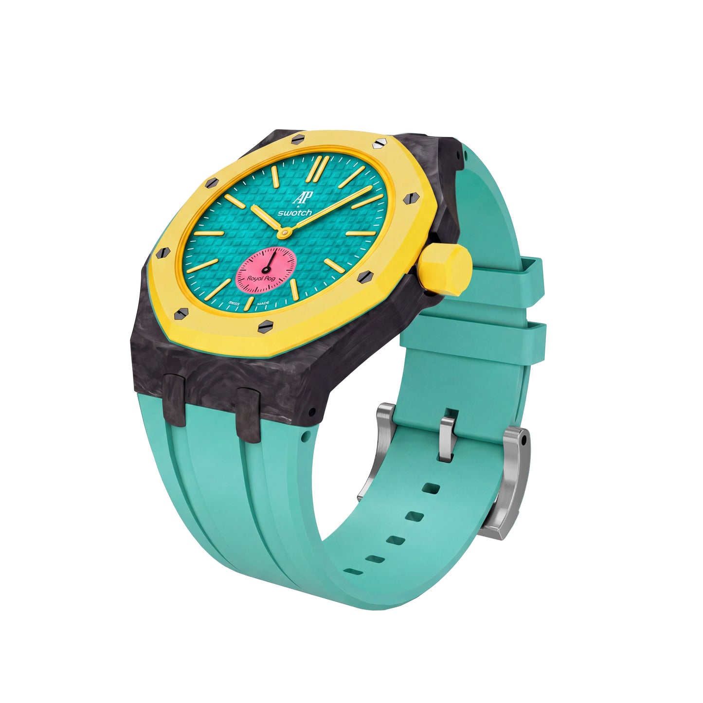 Royal Oak Pop Exclusive Carbon‑fiber Case & Silicone Strap