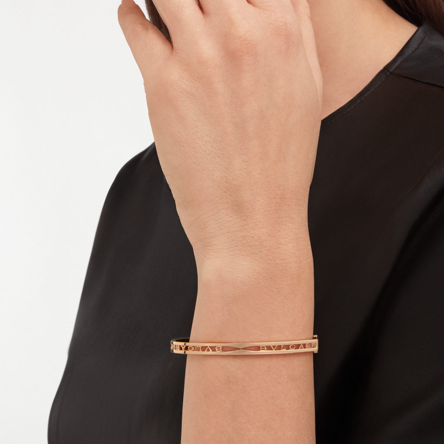 [LORA]ZERO 1 SPIRAL LOGO PINK GOLD BRACELET