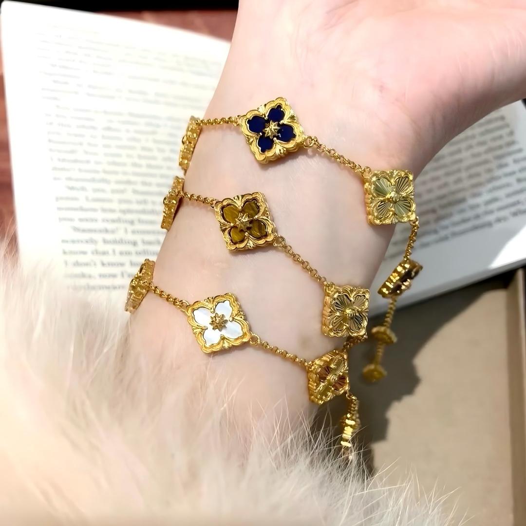 [Lora JEWELRY] OPERA 5 MOTIFS TULLE ENAMEL BRACELET
