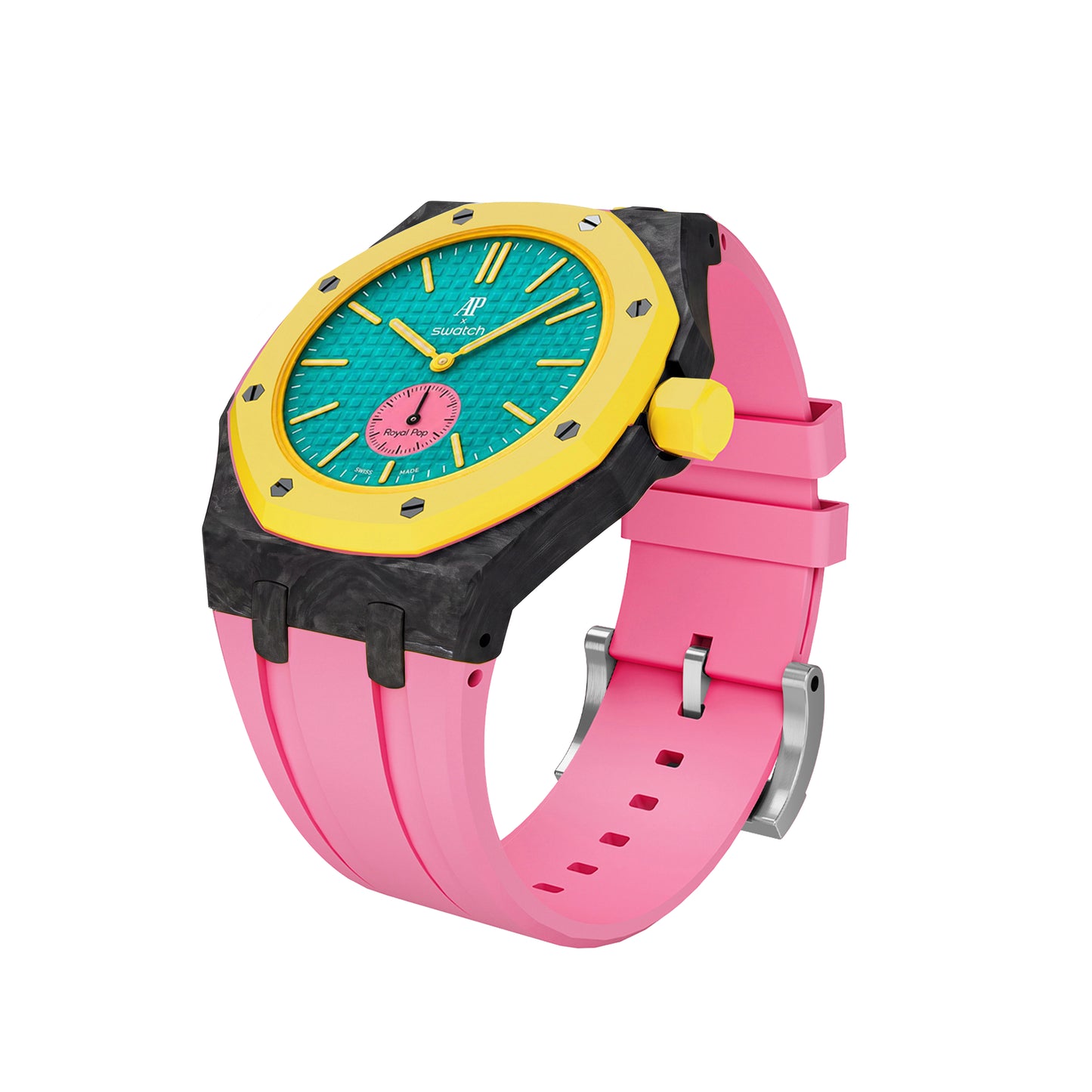 Royal Oak Pop Exclusive Carbon‑fiber Case & Silicone Strap