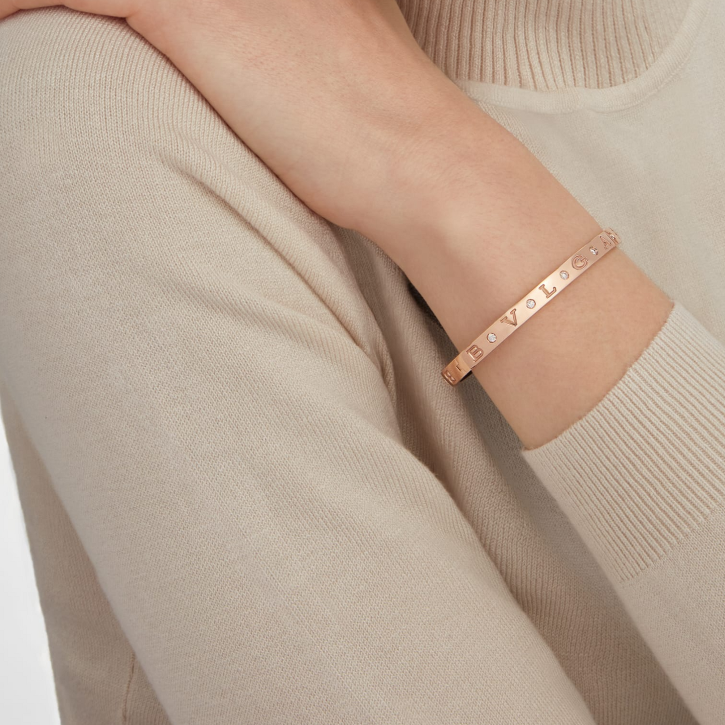 [LORA]ZERO 1 PINK GOLD 12 DIAMONDS BRACELET