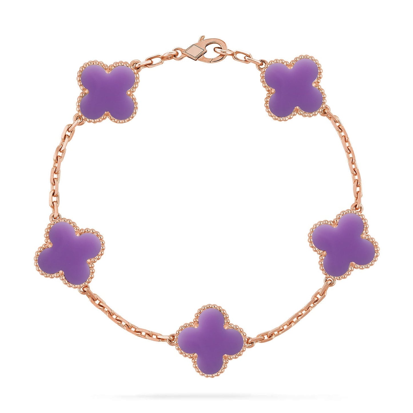 [Lora]CLOVER 5 MOTIF LIGHT PURPLE BRACELET COLLECTION