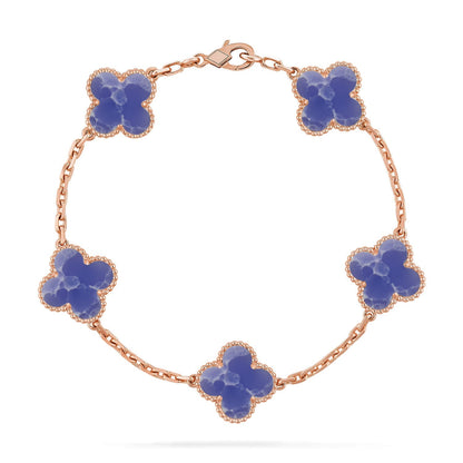[Lora]CLOVER 5 MOTIF BLUE VEINS BRACELET COLLECTION