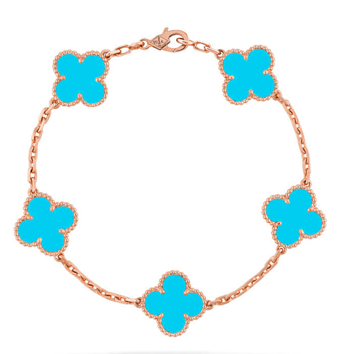 [Lora] CLOVER 5 MOTIF TURQUOISE BRACELET COLLECTION