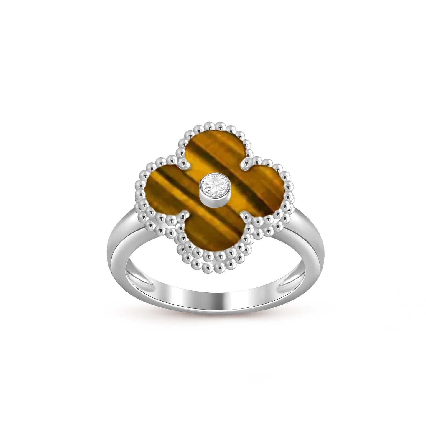 [Lora]CLOVER SILVER DIOMND RING COLLECTION