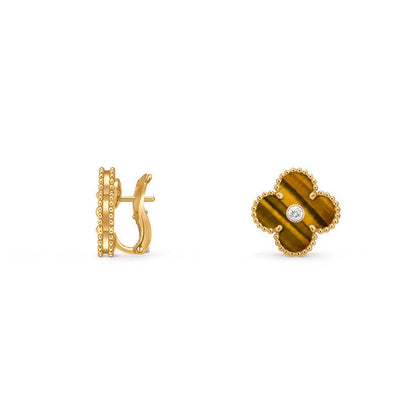 [Lora]CLOVER 15MM MOP DIAMOND EARRINGS COLLECTION