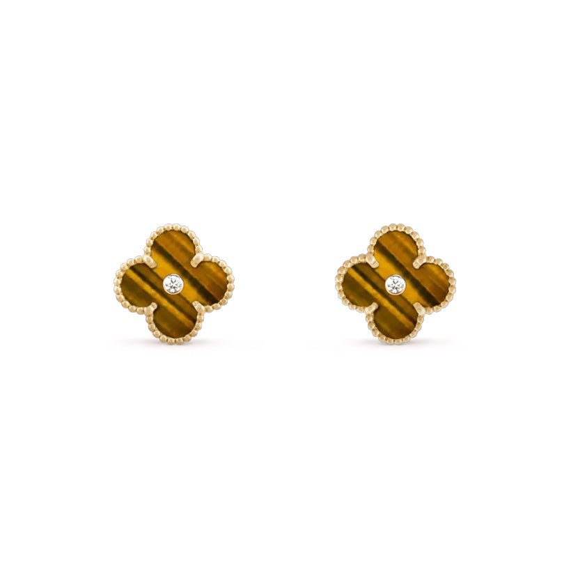 [Lora]CLOVER  15MM DIAMOND EARRINGS COLLECTION
