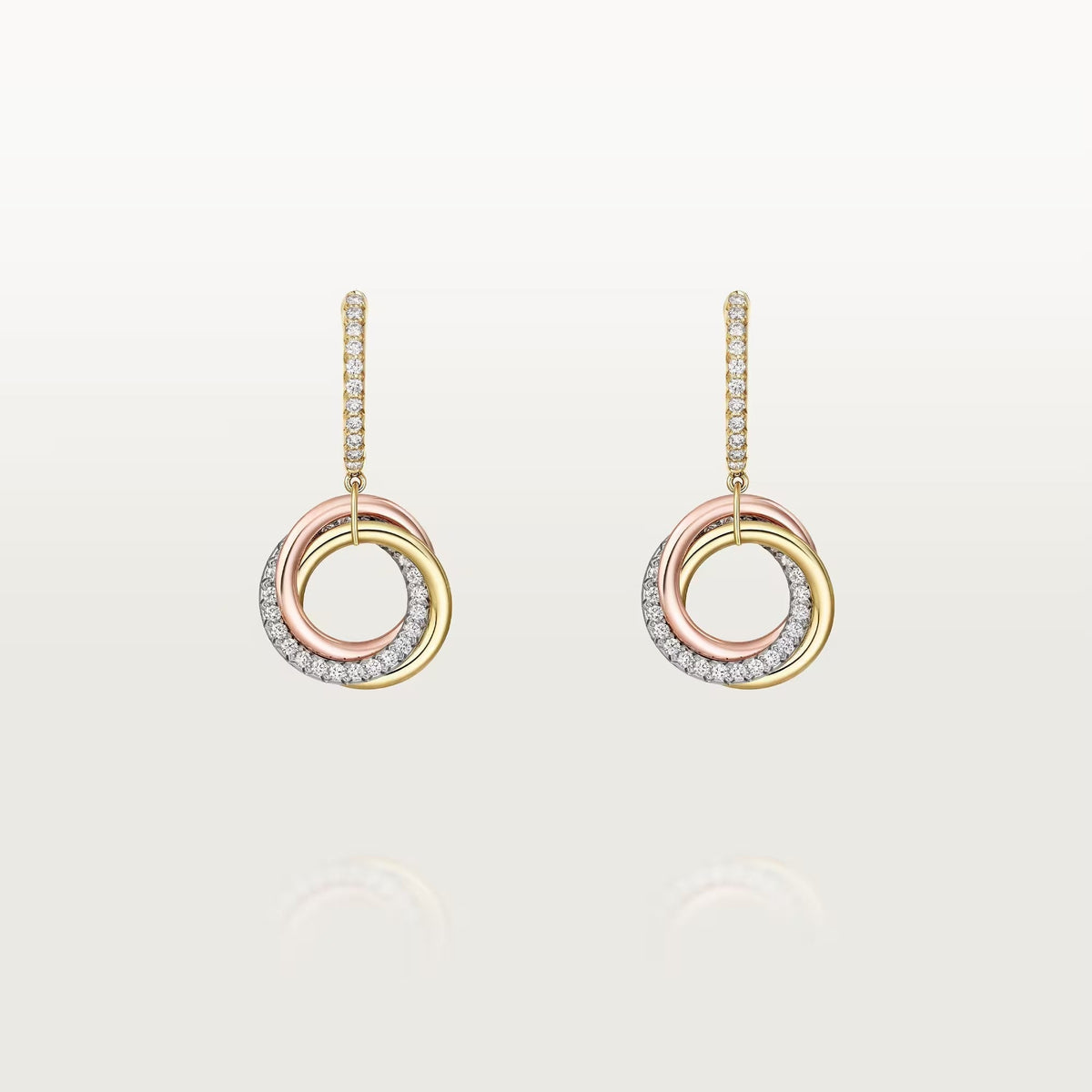 [Lora] TRINITY HALF DIAMOND  EARRINGS
