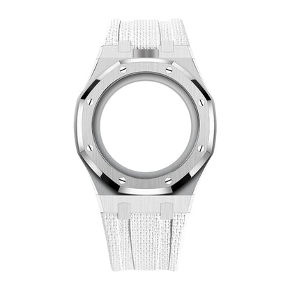 Steel Case & Fluoroelastomer Strap Full‑wrap Embedded Watch Band