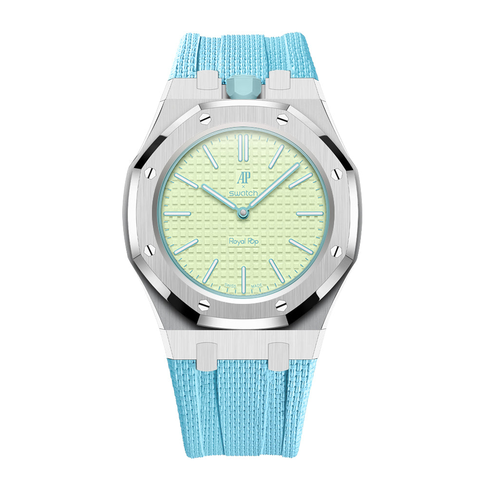 Steel Case & Fluoroelastomer Strap Full‑wrap Embedded Watch Band