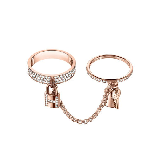 [LORA]HM KELLY CLOCHETTE DOUBLE RING IN  WITH DIAMONDS