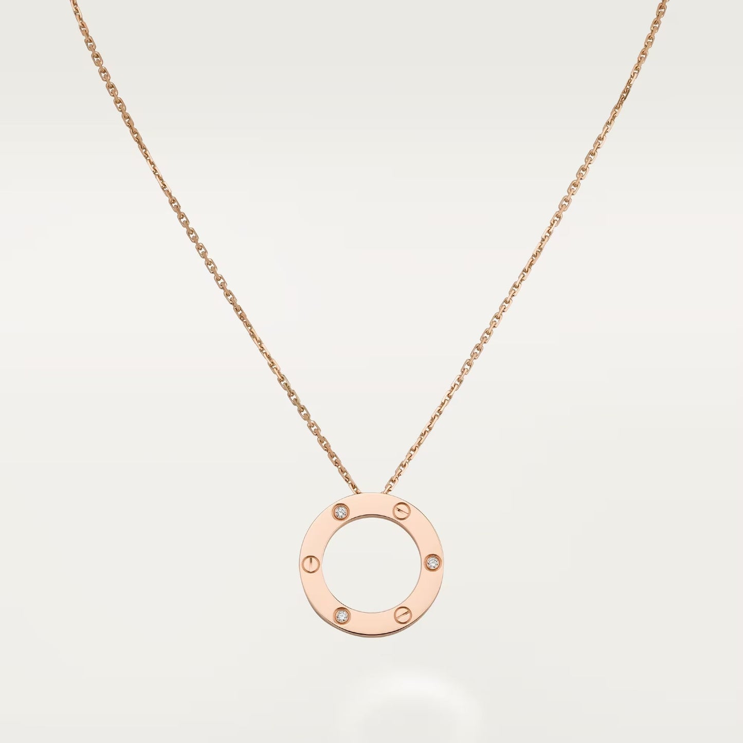 [LORA] LOVE NECKLACE 16MM 3 DIAMONDS