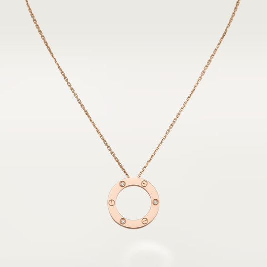 [Lora] LOVE NECKLACE 16MM 3 DIAMONDS