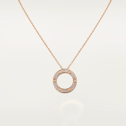 [LORA] LOVE NECKLACE 16MM  FULL DIAMOND